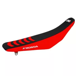   BLACKBIRD ÜLÉSHUZAT / ÜLÉSBURKOLAT HONDA CRF 250R '14-'17, CRF 450R '13-'16 DOUBLE GRIP 3, FEKETE/PIROS SZÍN