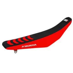BLACKBIRD ÜLÉSHUZAT / ÜLÉSBURKOLAT HONDA CRF 250R '14-'17, CRF 450R '13-'16 DOUBLE GRIP 3, FEKETE/PIROS SZÍN
