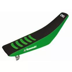   BLACKBIRD ÜLÉSHUZAT / ÜLÉSBORÍTÁS KAWASAKI KXF 250 '09-'12, KXF 450 '09-'11 DOUBLE GRIP 3 FEKETE ZÖLD SZÍNBEN