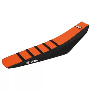 BLACKBIRD ÜLÉSHUZAT / ÜLÉSBORÍTÁS KTM SX/SXF '98-'06, EXC/EXCF '98-'07 (SX ALL MODELS '98-'06) (EXC ALL MODELS '98-'07) ZEBRA FEKETE NARANCSSÁRGA SZÍN