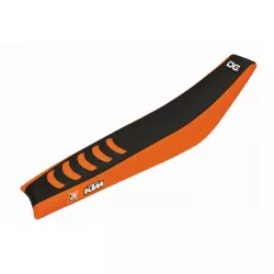  BLACKBIRD ÜLÉSHUZAT / ÜLÉSBORÍTÁS KTM SX/SXF '11-'15, EXC/EXCF '12-'16 DOUBLE GRIP 3 FEKETE NARANCSSÁRGA SZÍNBEN