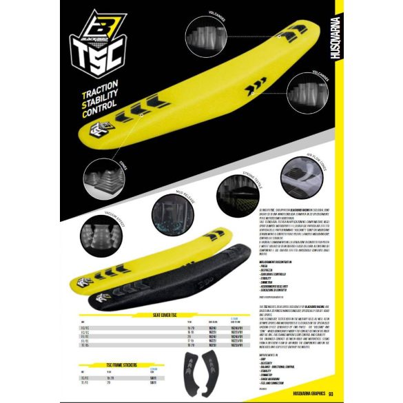 Blackbird TSC üléshuzat Husqvarna motorokhoz, sárga - FC/TC '16-'18, TE/FE '17-'19