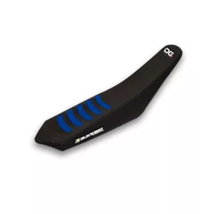 BLACKBIRD ÜLÉSHUZAT / ÜLÉSBORÍTÁS SHERCO SE/SEF '13-'16 , SM / SE 50 '15-'24 DOUBLE GRIP 3 FEKETE KÉK SZÍNBEN