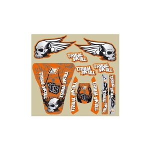 Blackbird Tribal Skull orange matrica szett