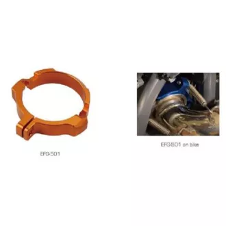   Accel kipufogónyílás erősítő karima KTM SX/XC/XC-W250/300 '17-'23, Husqvarna TC/TE/TX250/300 '17-'23, GasGas EC250/300 '21-'23 – Narancs