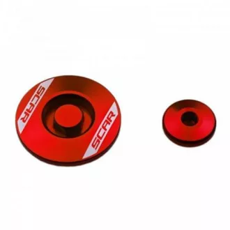   SCAR RACING KORKI INSPEKCYJNE SILNIKA HONDA CRF 250R '18-'25, CRF 250RX '19-'25, CRF 250F '19-'25 KOLOR CZERWONY