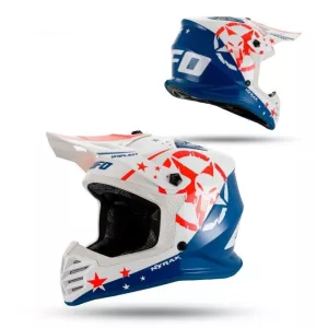 Ufo Korey  gyerek bukósisak white-blue-red