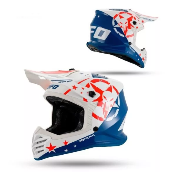 Ufo Korey  gyerek bukósisak white-blue-red