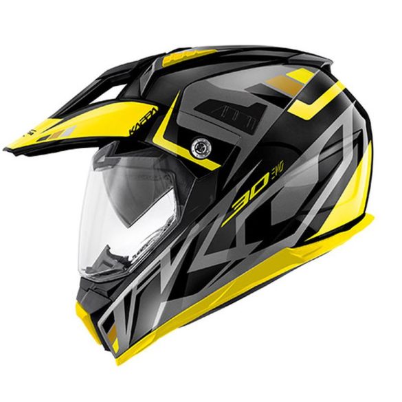 Kappa KV30 Evo enduro sisak, sárga-fekete-szürke XL/61