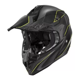   Kappa KV49 Evo Chaser cross bukósisak matt fekete/szürke/fluor sárga XL (61 cm) ECE 22.06
