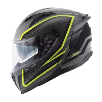   Kappa KASK KV52 KRONOS INTEGRALNY napszemüveggel titán fekete sárga FLUO matt karbon hatású 61/XL (homologizáció: ECE 22R06)