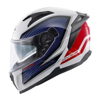   Kappa KASK KV52 KRONOS INTEGRALNY napszemüveggel fehér piros kék karbon hatású 56/S (homologizáció: ECE 22R06)