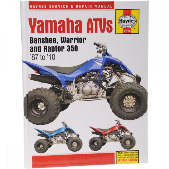 Haynes Yamaha YFM350X/YFZ350 Motorkerékpár szerelési kézikönyv