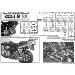   KAPPA HÁTSÓ DOBOZTARTÓ KONZOL YAMAHA XJR 1200 (95-98), XJR 1300 (98-02) (PLATNI NÉLKÜL)