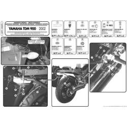  KAPPA HÁTSÓ DOBOZTARTÓ KONZOL YAMAHA TDM 900 (02-14) (PLATNI NÉLKÜL)