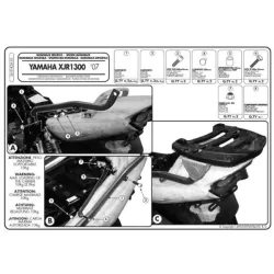   KAPPA HÁTSÓ DOBOZTARTÓ KONZOL YAMAHA XJR 1300 (07-14) (PLATNI NÉLKÜL)