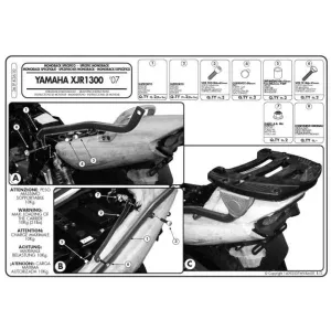 KAPPA HÁTSÓ DOBOZTARTÓ KONZOL YAMAHA XJR 1300 (07-14) (PLATNI NÉLKÜL)
