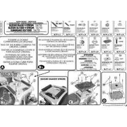   KAPPA HÁTSÓ DOBOZTARTÓ KONZOL SUZUKI DL 650 V-STROM (04-11), DL 1000 V-STROM (02-11), KAWASAKI KLV 1000 (04-09) (MONOKEY PLATNIVAL) - HELYETTESÍTHETŐ A K528-ASRA