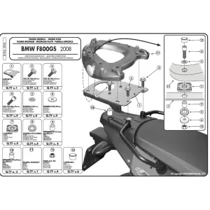 KAPPA HÁTSÓ DOBOZTARTÓ KONZOL BMW F 650GS / F 800GS (08-11) (MONOKEY PLATNIVAL)
