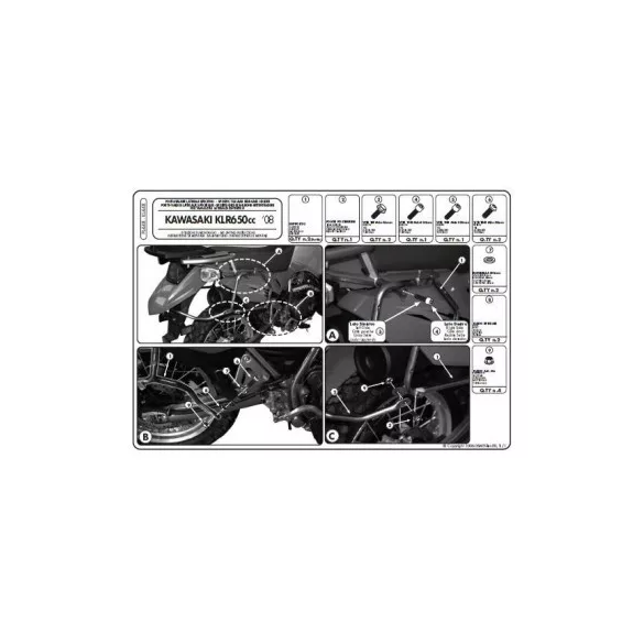 KAPPA HÁTSÓ DOBOZTARTÓ KONZOL KAWASAKI KLR 650 (07-15) (PLATNI NÉLKÜL) - KIVONVA A KÍNÁLATBÓL