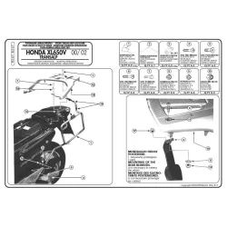   KAPPA MONOKEY OLDALKONZOL HONDA XL 650V TRANSALP (00-07) - SZINTÉN JÓ MONOKEY RETRO-FIT KVE K'VENTURE ALU ÉS KMS K'MISSION ALU DOBOZOKHOZ