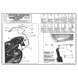 KAPPA MONOKEY OLDALKONZOL HONDA XL 650V TRANSALP (00-07) - SZINTÉN JÓ MONOKEY RETRO-FIT KVE K'VENTURE ALU ÉS KMS K'MISSION ALU DOBOZOKHOZ