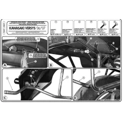   KAPPA MONOKEY OLDALKONZOL KAWASAKI VERSYS 650 (06-09) - SZINTÉN JÓ MONOKEY RETRO-FIT KVE K'VENTURE ALU ÉS KMS K'MISSION ALU DOBOZOKHOZ