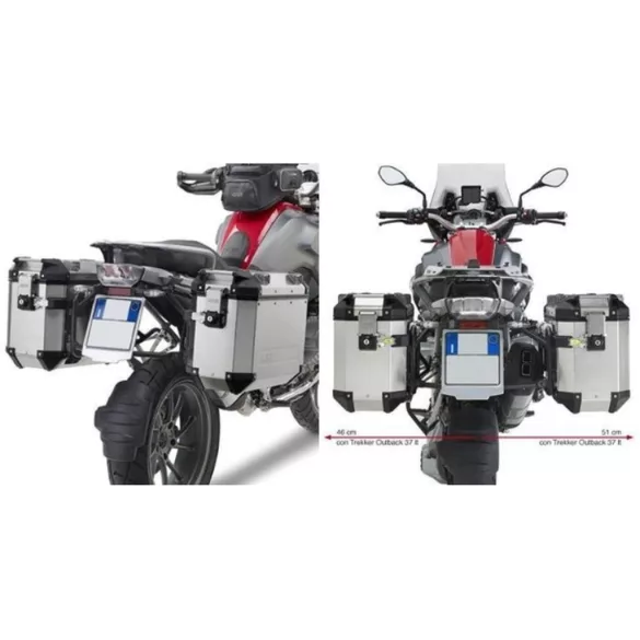 KAPPA OLDALDOBOZ TARTÓ KONZOL MONOKEY CAM SIDE BMW R 1200 GS (13-18), R 1250 GS (19-23), R 1250 GS ADVENTURE (19-24) - KFR K'FORCE ÉS KVG K'VOYAGER ALU DOBOZOKHOZ
