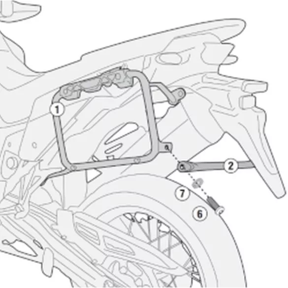 KAPPA OLDALDOBOZ TARTÓ KONZOL MONOKEY HONDA XL 750 TRANSALP '23-'25 - SZINTÉN JÓ A MONOKEY RETRO-FIT KVE K'VENTURE ALU ÉS KMS K'MISSION ALU DOBOZOKHOZ IS