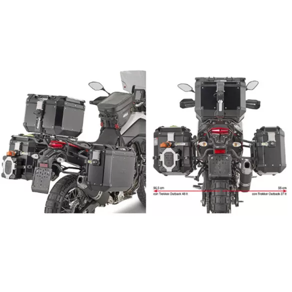 KAPPA OLDALDOBOZ TARTÓ KONZOL MONOKEY CAM SIDE YAMAHA TENERE 700 / WORLD RAID '19-'24 - KFR K'FORCE ÉS KVG K'VOYAGER ALU DOBOZOKHOZ