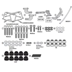 KAPPA OLDALDOBOZ TARTÓ KONZOL MONOKEY CAM SIDE BMW F 900 GS '24- - KFR K'FORCE ÉS KVG K'VOYAGER ALU DOBOZOKHOZ