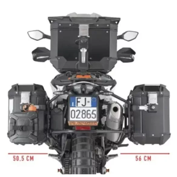 KAPPA OLDALDOBOZ TARTÓ KONZOL MONOKEY CAM SIDE KTM 790 ADVENTURE '19-'20, '23-'25, 890 ADVENTURE '21-'25, 890 SMT '23-'25 - KFR K'FORCE ÉS KVG K'VOYAGER ALU DOBOZOKHOZ