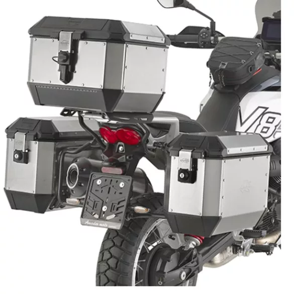 KAPPA OLDALDOBOZ TARTÓ KONZOL MONOKEY MOTO GUZZI V85 TT '24-'25 - SZINTÉN JÓ A MONOKEY RETRO-FIT KVE K'VENTURE ALU ÉS KMS K'MISSION ALU DOBOZOKHOZ IS