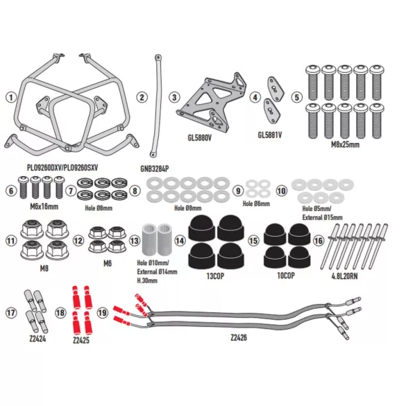 KAPPA OLDALDOBOZ TARTÓ KONZOL MONOKEY CAM SIDE VOGE VALICO 900 DSX '24-'25 - KFR K'FORCE ÉS KVG K'VOYAGER ALU DOBOZOKHOZ
