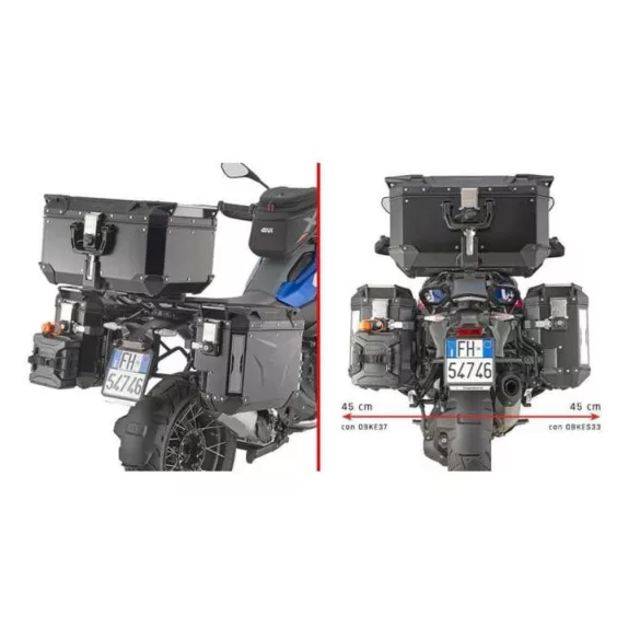 KAPPA OLDALDOBOZ TARTÓ KONZOL MONOKEY CAM SIDE BMW R 1300 GS '24-'25 - KVG K'VOYAGER ALU DOBOZOKHOZ ( JOBB OLDALI KVGS33 SÜLLYESZTETT VÁLTOZATHOZ )