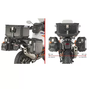 KAPPA OLDALDOBOZ TARTÓ KONZOL MONOKEY CAM SIDE KTM 1290 SUPER ADVENTURE R / S '21-'25 - KVG K'VOYAGER ALU DOBOZOKHOZ ( JOBB OLDALI KVGS33 SÜLLYESZTETT VÁLTOZATHOZ )