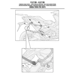   KAPPA OLDALDOBOZ TARTÓ KONZOL MONOKEY SIDE HONDA FORZA 750 '21-'25 - KIZÁRÓLAG K33N K'ROAD DOBOZOKHOZ