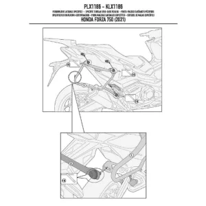 KAPPA OLDALDOBOZ TARTÓ KONZOL MONOKEY SIDE HONDA FORZA 750 '21-'25 - KIZÁRÓLAG K33N K'ROAD DOBOZOKHOZ
