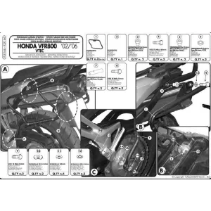 KAPPA MONOKEY SIDE OLDALKONZOL HONDA VFR 800 '02-'11 - CSAK K33N K'ROAD DOBOZOKHOZ