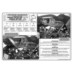   KAPPA MONOKEY SIDE OLDALKONZOL HONDA CBF 500 '04-'12 / 600 / 1000 - CSAK K33N K'ROAD DOBOZOKHOZ