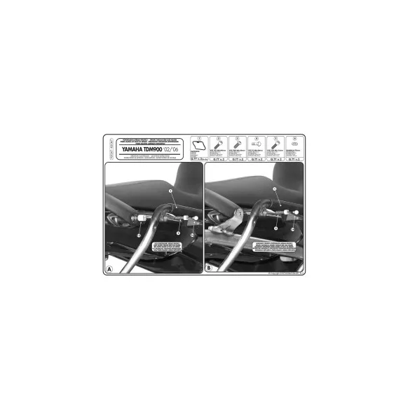 KAPPA MONOKEY SIDE OLDALKONZOL YAMAHA TDM 900 '02-'14 - CSAK K33N K'ROAD DOBOZOKHOZ