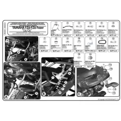   KAPPA MONOKEY SIDE OLDALKONZOL YAMAHA FZ6 / FAZER (04-06) - CSAK K33N K'ROAD DOBOZOKHOZ