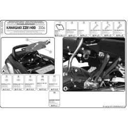   KAPPA MONOKEY SIDE OLDALKONZOL KAWASAKI ZZR 1400 '06-'11 ZX 14 '06-'11 - CSAK K33N K'ROAD DOBOZOKHOZ