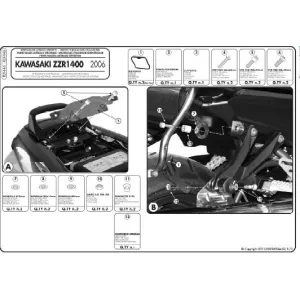KAPPA MONOKEY SIDE OLDALKONZOL KAWASAKI ZZR 1400 '06-'11 ZX 14 '06-'11 - CSAK K33N K'ROAD DOBOZOKHOZ