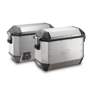 KAPPA OLDALDOBOZOK 36L MONOKEY KMS36A K'MISSION ALUMÍNIUM (PÁR = 2 DB) + KIEGÉSZÍTŐ ZÁR - KL, KLR, KLO, KLOR OLDALKONZOLOKHOZ