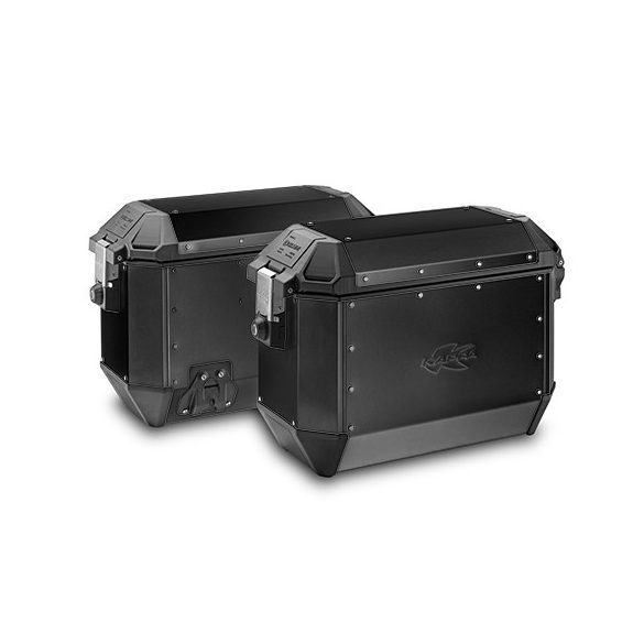 KAPPA OLDALDOBOZOK 36L MONOKEY KMS36B K'MISSION ALUMÍNIUM BLACK LINE (PÁR = 2 DB) + KIEGÉSZÍTŐ ZÁR - KL, KLR, KLO, KLOR OLDALKONZOLOKHOZ