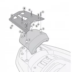   KAPPA HÁTSÓ DOBOZTARTÓ KONZOL HONDA FORZA 300 ABS (13-17) (MONOKEY PLATNIVAL)