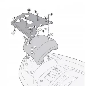 KAPPA HÁTSÓ DOBOZTARTÓ KONZOL HONDA FORZA 300 ABS (13-17) (MONOKEY PLATNIVAL)