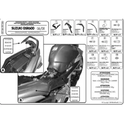  KAPPA HÁTSÓ DOBOZTARTÓ KONZOL SUZUKI GSR 600 (06-11) (MONOLOCK PLATNIVAL)