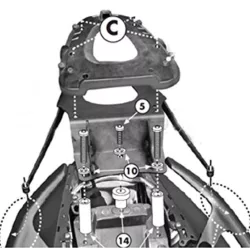  KAPPA HÁTSÓ DOBOZTARTÓ KONZOL YAMAHA T-MAX 500 (08-11), T-MAX 530 (12-16) (MONOLOCK PLATNIVAL)